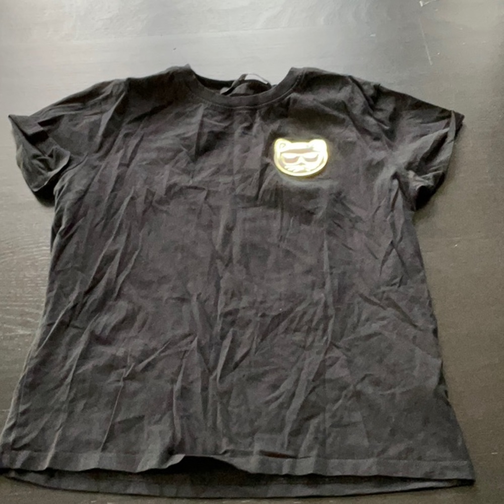 Karl Lagerfeld cat t shirt  - Black T - Iridescent Cat